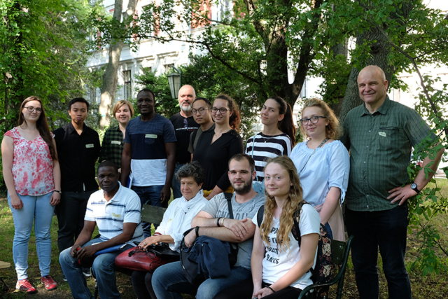 Photo of summer school attendants at BOKU in 2019